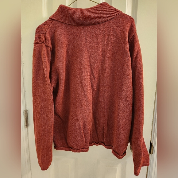 🥳HP-Burnt Orange Button Up Sweater - Picture 2 of 4